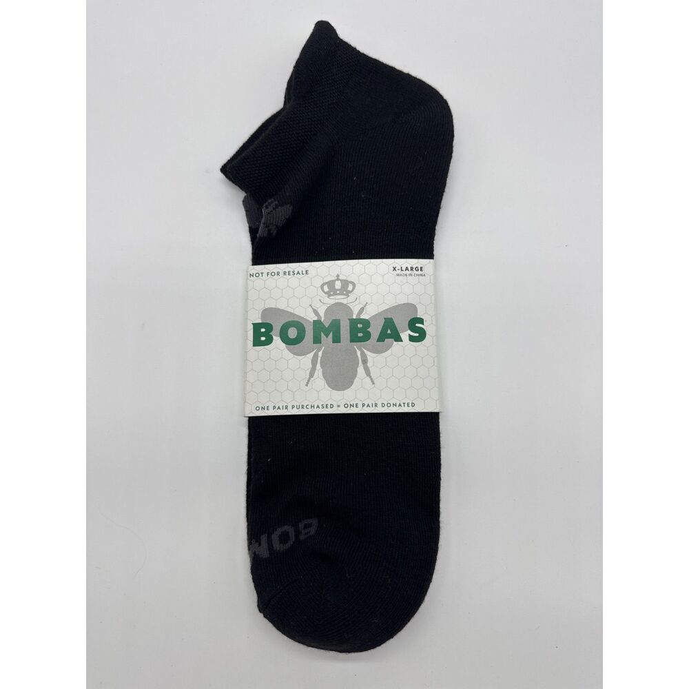 Bombas Black Ankle Socks Size XL NEW